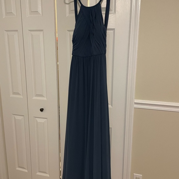 Theia Denim Blue Bridesmaid Dress - Picture 5 of 6